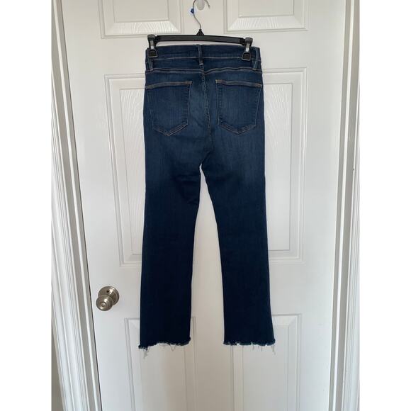 FRAME Le High Flare  High-Rise Flared Jeans In Wythe Raw Hem size 26 - Picture 3 of 5